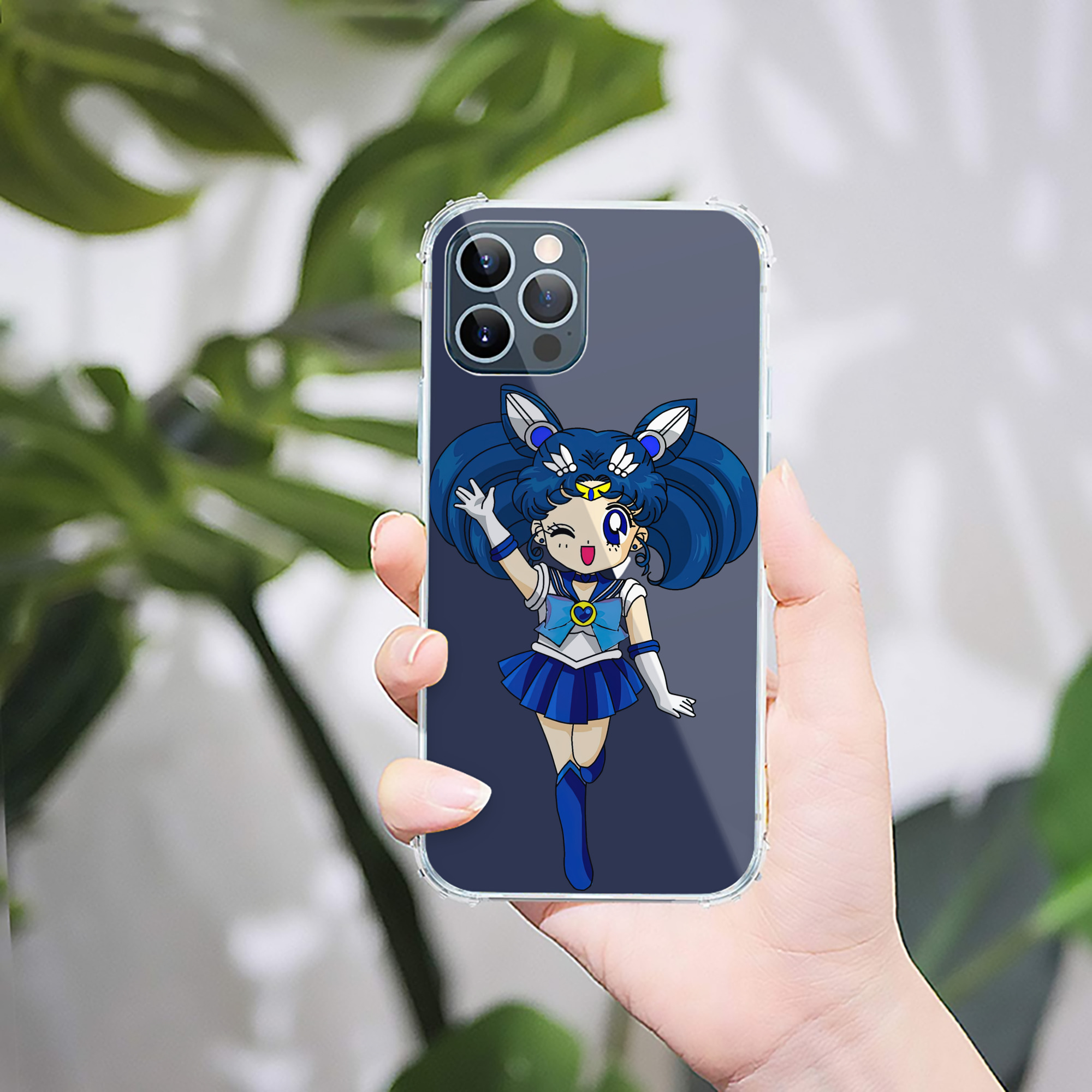（画像用） 美少女戦士セーラームーン 水野 亜美 みずの あみ Sailor Moon Mizuno Ami 【iPhone 12シリーズ対応】透明スマホケース（クリアソフトケース）